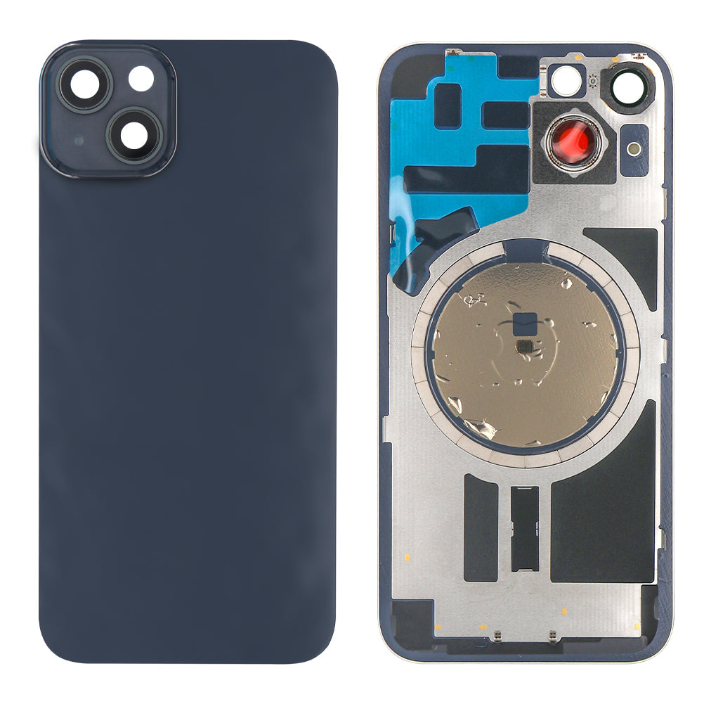 For Apple iPhone 14 Plus Back Glass Without NFC, Enlarged Camera Frame Midnight Compatible