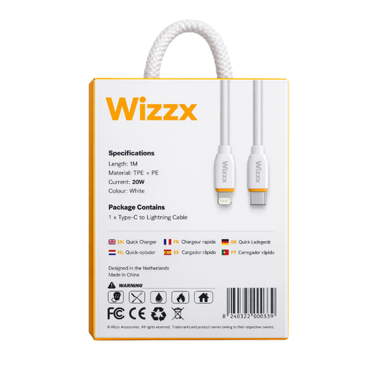 Wizzx USB-C to Lightning Kabel - 1M
