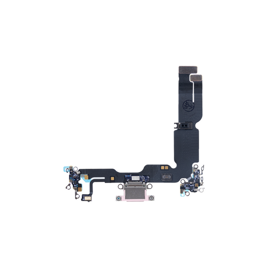 For Apple iPhone 15 Plus System Charging Flex Pink Pulled