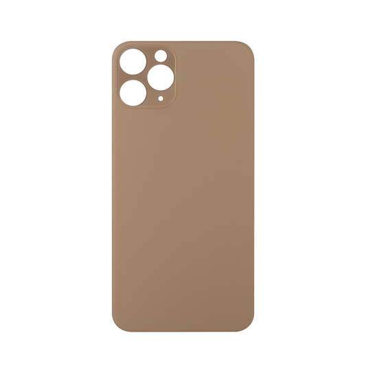 For Apple iPhone 11 Pro Back Glass, Enlarged Camera Frame Gold Compatible