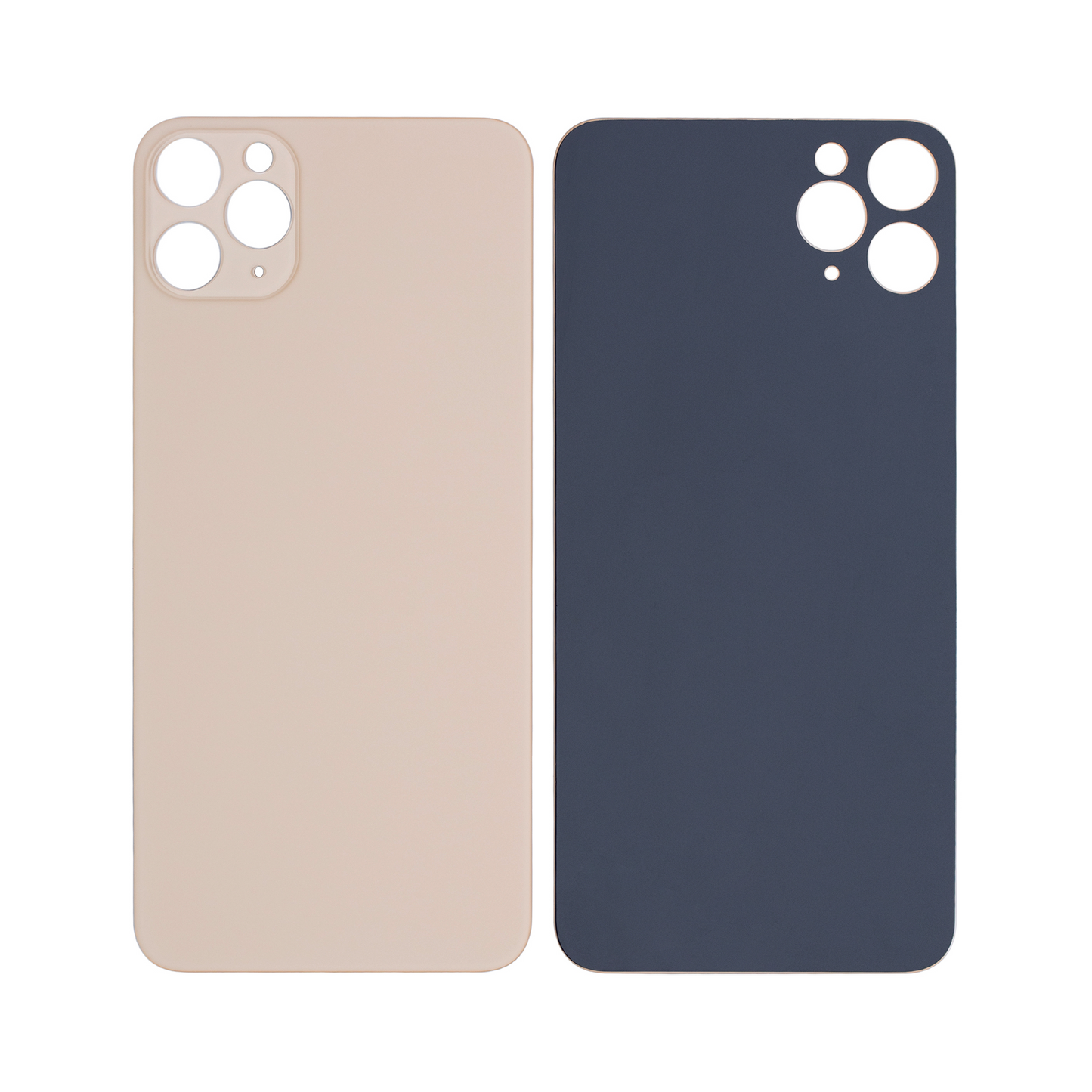 For Apple iPhone 11 Pro Max Back Glass, Enlarged Camera Frame Gold Compatible