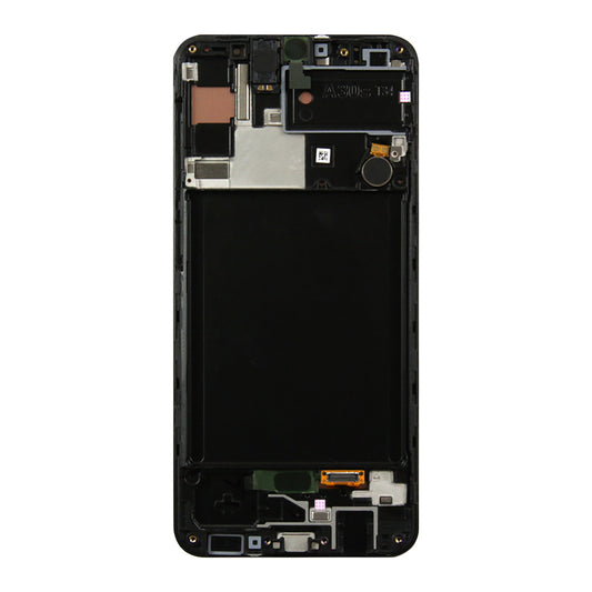 Samsung Galaxy A30s A307F Display And Digitizer With Frame Black Soft-OLED