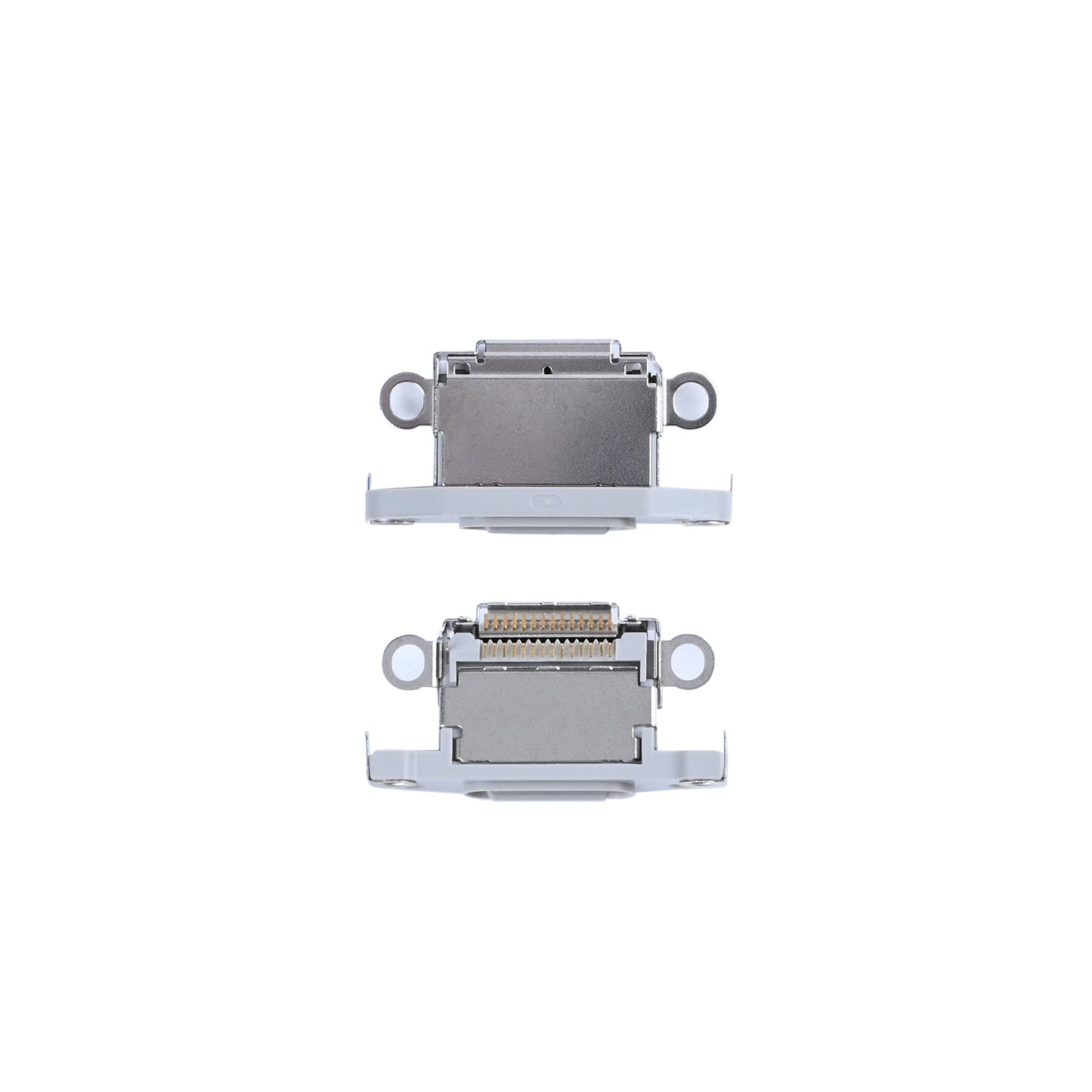 For Apple iPhone 15 Pro, 15 Pro Max System Charging Port White Titanium Compatible (10pcs)