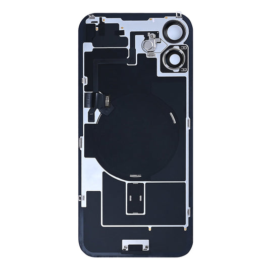 For Apple iPhone 16 Plus Back Glass With NFC, Enlarged Camera Frame White Pulled
