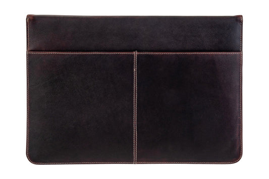 BLUCACTUS OF1001BR Leather Laptop Folder 14 inch Matte Brown