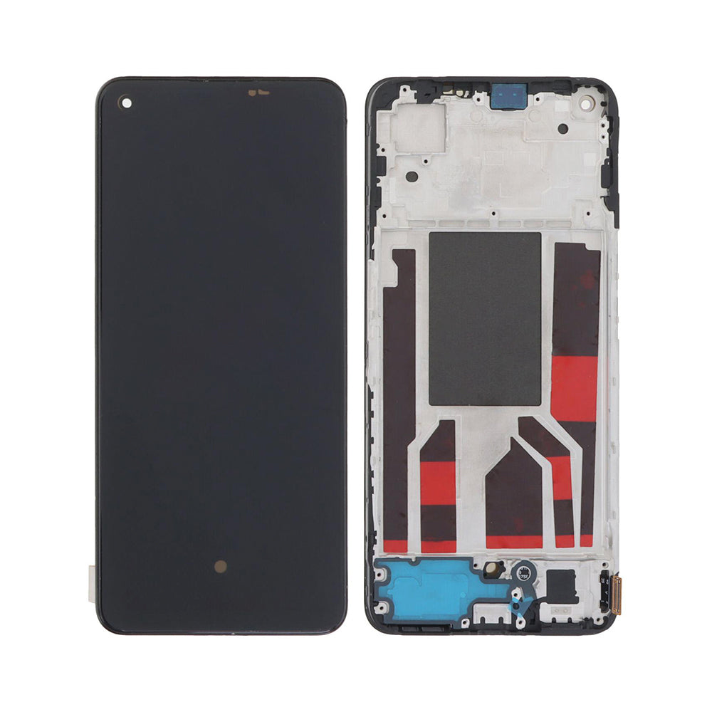 Oppo Reno8 5G Display And Digitizer With Frame Black OEM