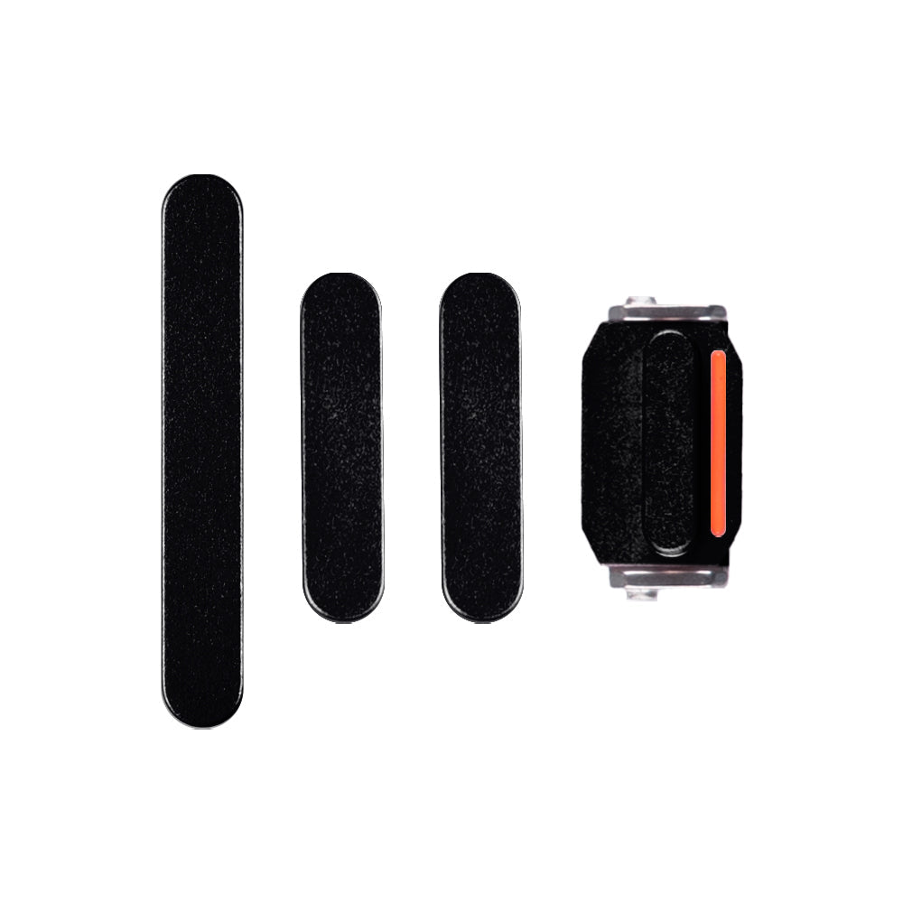 For Apple iPhone 15, 15 Plus Side Button Set Black Pulled (4pcs)
