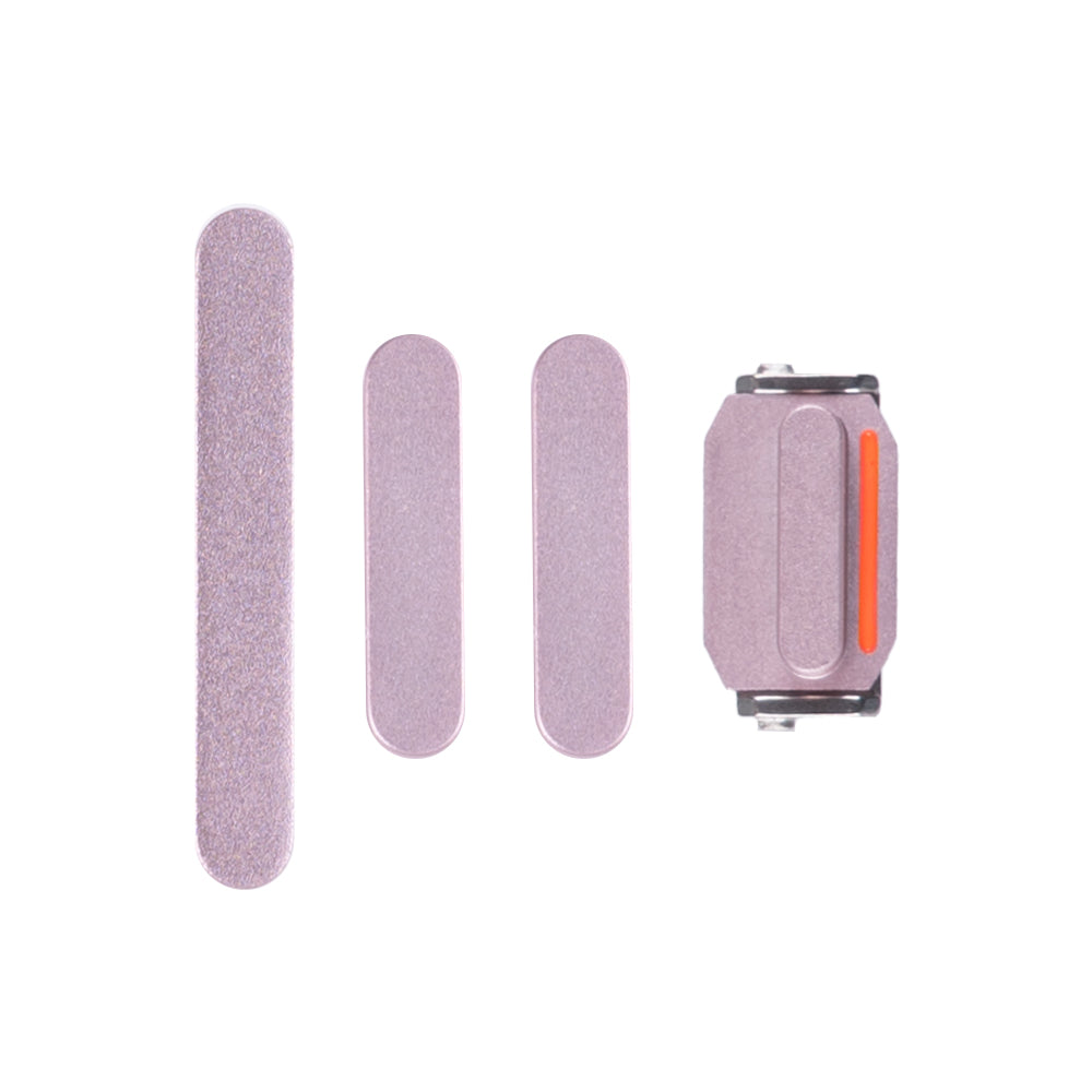 For Apple iPhone 15, 15 Plus Side Button Set Pink Pulled (4pcs)