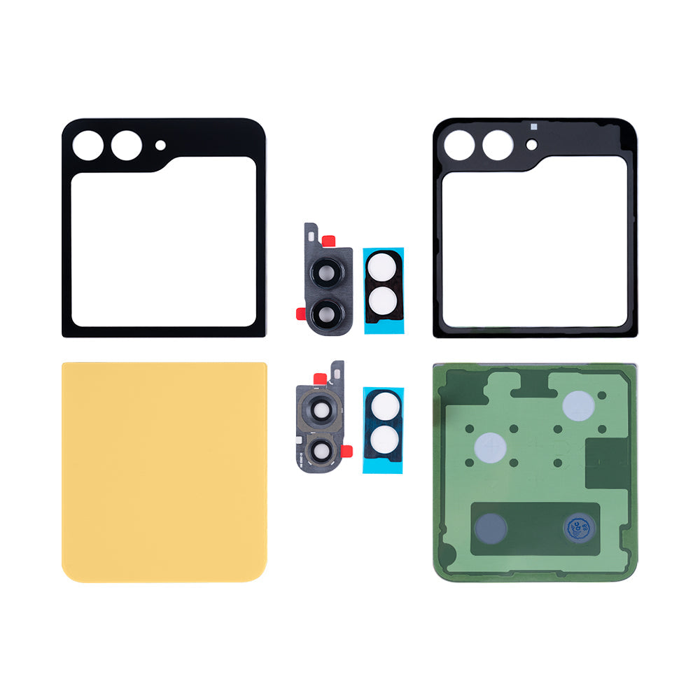 Samsung Galaxy Z Flip5 F731B Back Cover Set With Lens Yellow OEM