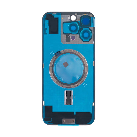 For Apple iPhone 16 Pro Max Back Glass Without NFC, Enlarged Camera Frame White Titanium Compatible