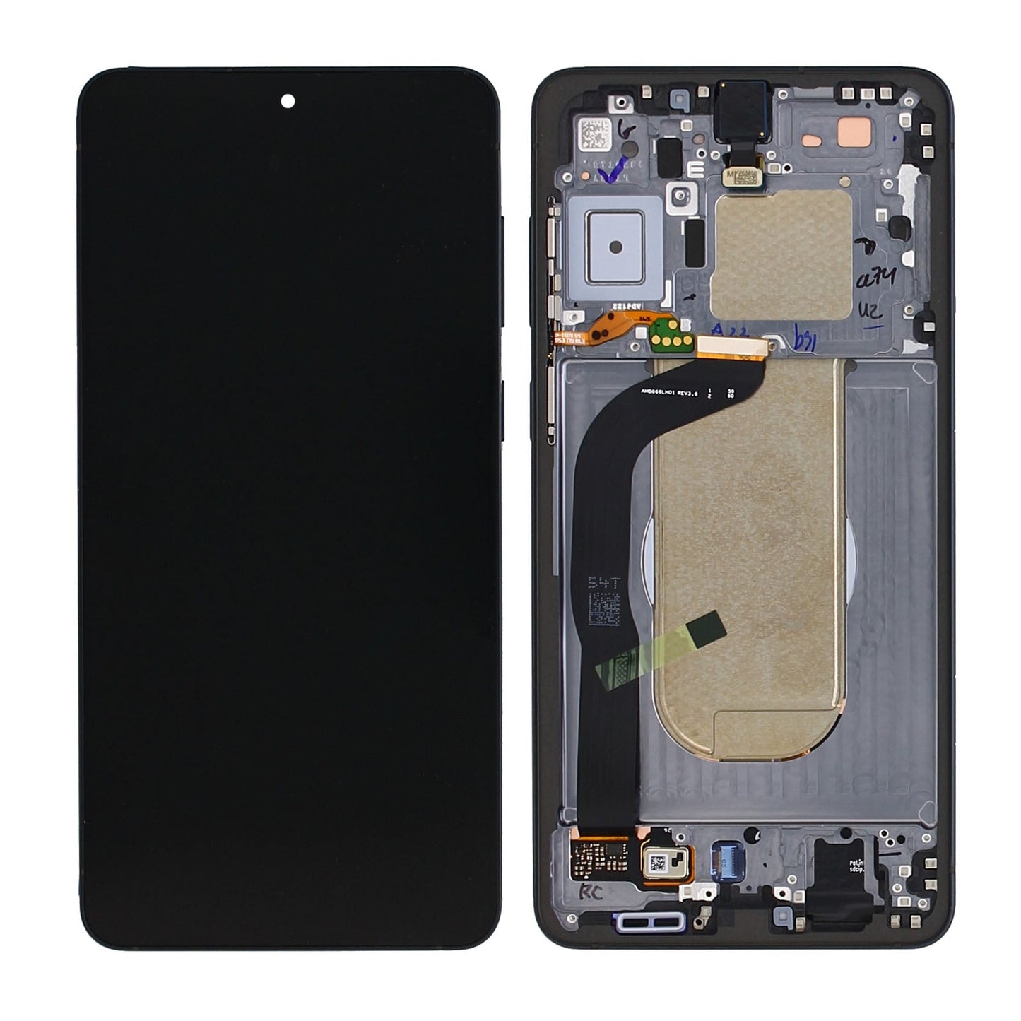 Samsung Galaxy S25 Edge S937B Display And Digitizer With Frame Titanium Jetblack Service Pack