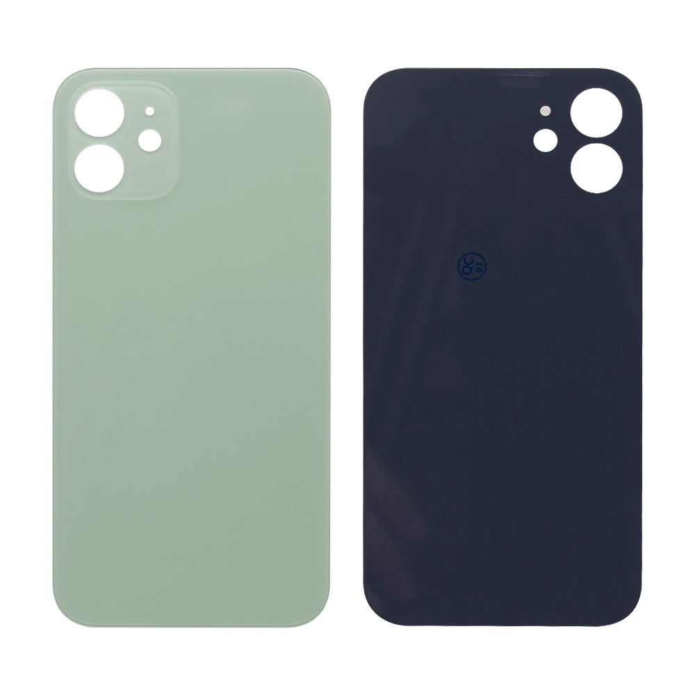 For Apple iPhone 12 Back Glass, Enlarged Camera Frame Green Compatible