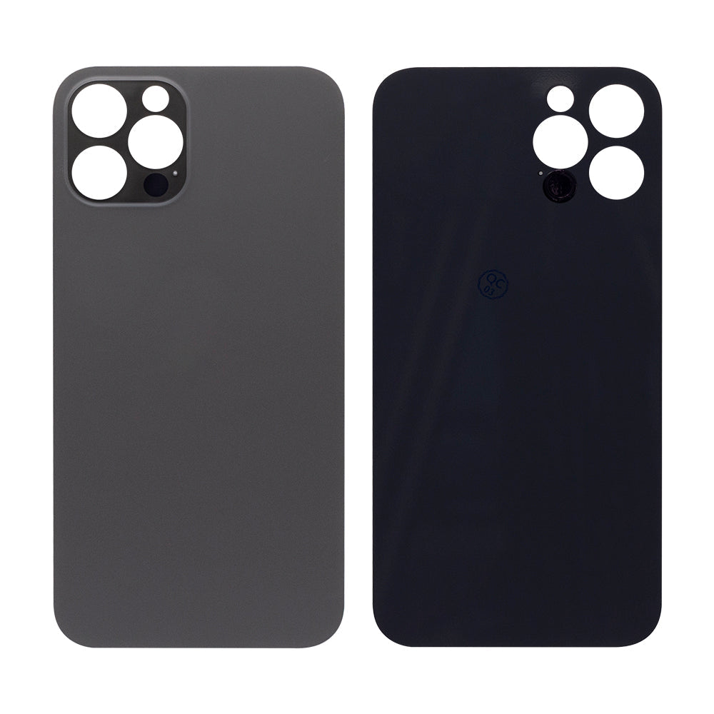 For Apple iPhone 12 Pro Back Glass, Enlarged Camera Frame Graphite Compatible