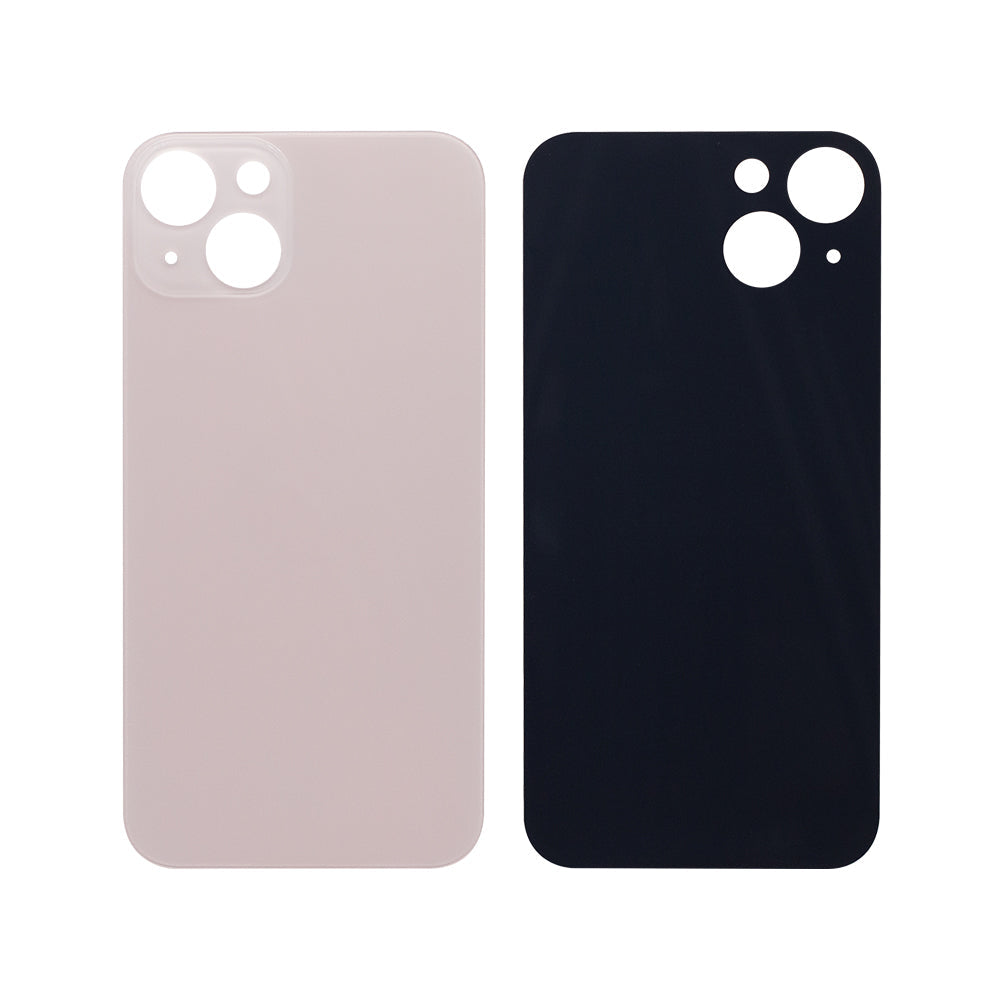 For Apple iPhone 13 Back Glass, Enlarged Camera Frame Pink Compatible