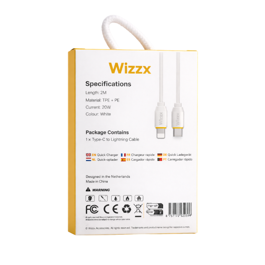 Wizzx USB-C to Lightning Kabel - 2M