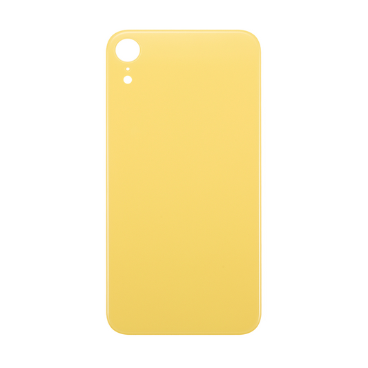 For Apple iPhone XR Back Glass, Enlarged Camera Frame Yellow Compatible