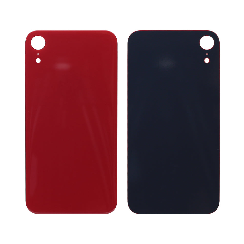 For Apple iPhone XR Back Glass, Enlarged Camera Frame Red Compatible