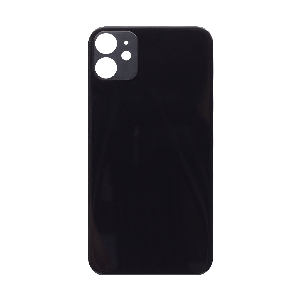 For Apple iPhone 11 Back Glass, Enlarged Camera Frame Black Compatible