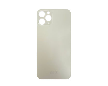 For Apple iPhone 11 Pro Back Glass, Enlarged Camera Frame White Compatible