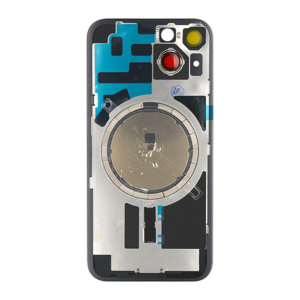 For Apple iPhone 14 Back Glass Without NFC, Enlarged Camera Frame Starlight Compatible
