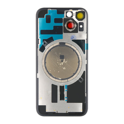 For Apple iPhone 14 Back Glass Without NFC, Enlarged Camera Frame Starlight Compatible