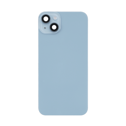 For Apple iPhone 14 Plus Back Glass Without NFC, Enlarged Camera Frame Blue Compatible
