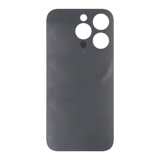 For Apple iPhone 14 Pro Back Glass Without NFC, Enlarged Camera Frame Space Black Compatible