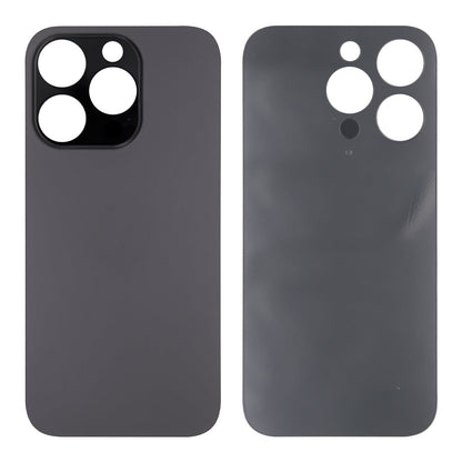 For Apple iPhone 14 Pro Back Glass Without NFC, Enlarged Camera Frame Space Black Compatible