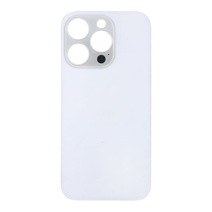 For Apple iPhone 14 Pro Back Glass Without NFC, Enlarged Camera Frame Silver Compatible