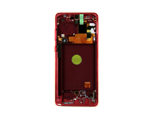 Samsung Galaxy Note 10 Lite N770F Display And Digitizer With Frame Aura Red Service Pack