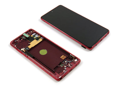 Samsung Galaxy Note 10 Lite N770F Display And Digitizer With Frame Aura Red Service Pack