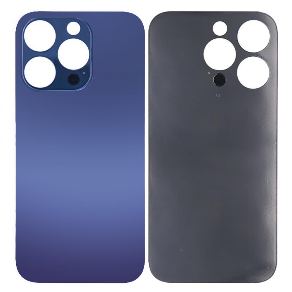 For Apple iPhone 14 Pro Back Glass Without NFC, Enlarged Camera Frame Deep Purple Compatible