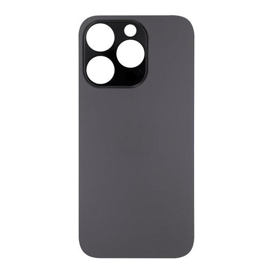 For Apple iPhone 14 Pro Max Back Glass Without NFC, Enlarged Camera Frame Space Black Compatible