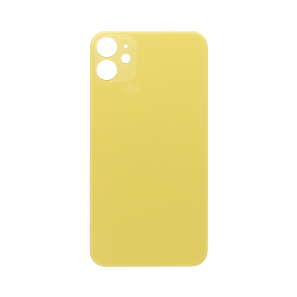 For Apple iPhone 11 Back Glass, Enlarged Camera Frame Yellow Compatible