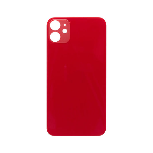 For Apple iPhone 11 Back Glass, Enlarged Camera Frame Red Compatible