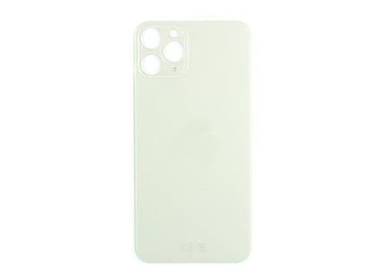 For Apple iPhone 11 Pro Back Glass, Enlarged Camera Frame Silver Compatible