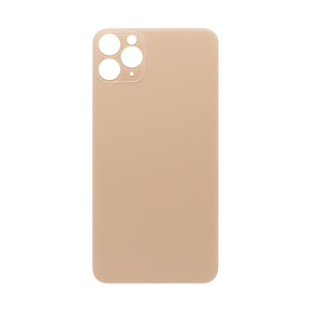 For Apple iPhone 11 Pro Max Back Glass, Enlarged Camera Frame Gold Compatible