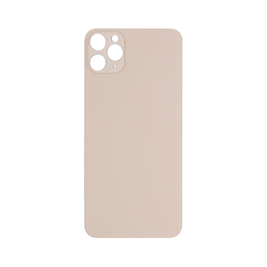 For Apple iPhone 11 Pro Max Back Glass, Enlarged Camera Frame Gold Compatible