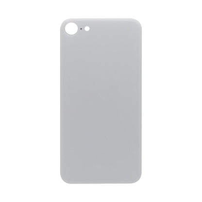 For Apple iPhone SE (2020, 2022) Back Glass, Enlarged Camera Frame White Compatible