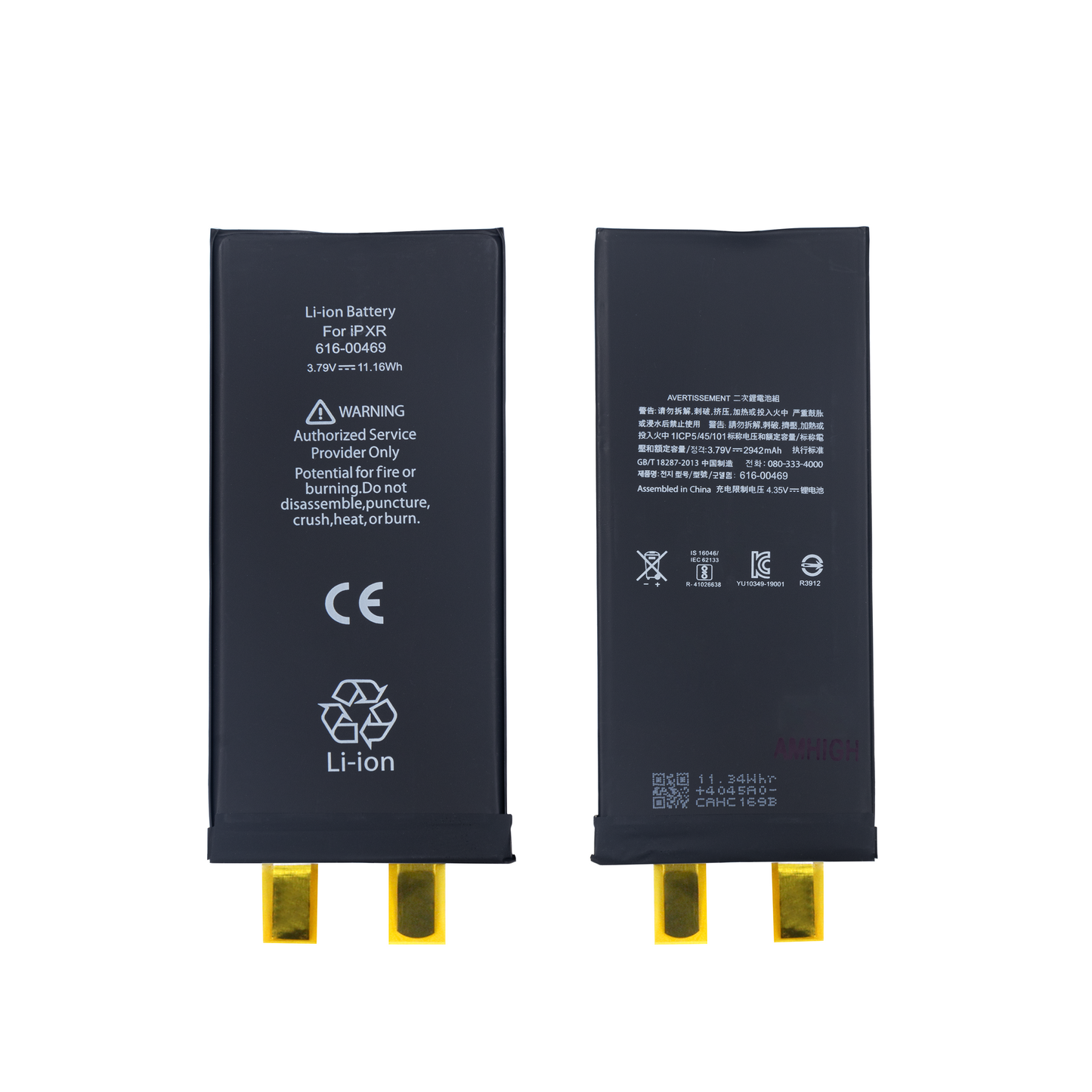 For Apple iPhone XR Battery (Spot Welding Required) No BMS/IC OEM