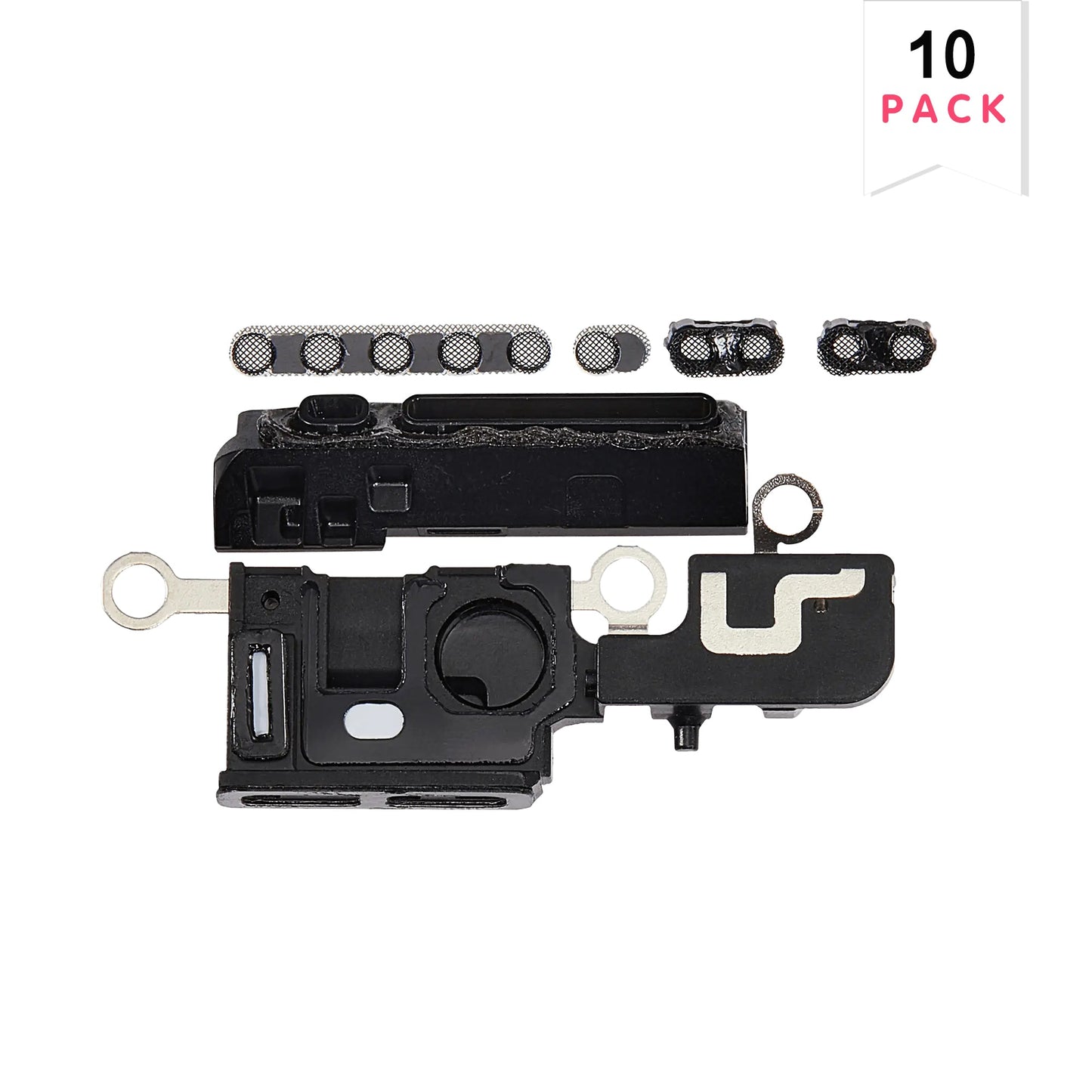 For Apple iPhone 16 Plus Loudspeaker And Microphone Mesh Black Compatible (10pcs)