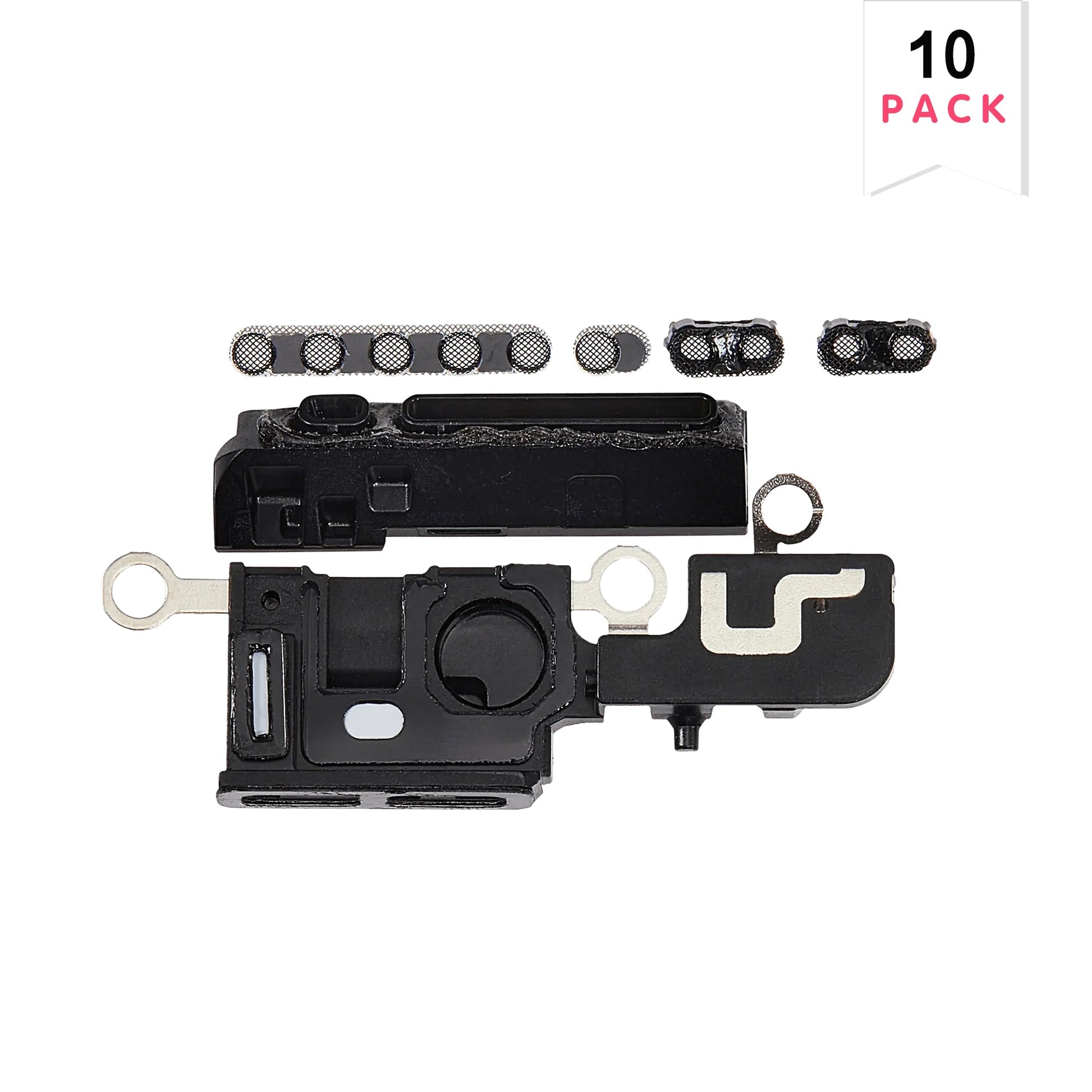 For Apple iPhone 16 Plus Loudspeaker And Microphone Mesh Black Compatible (10pcs)