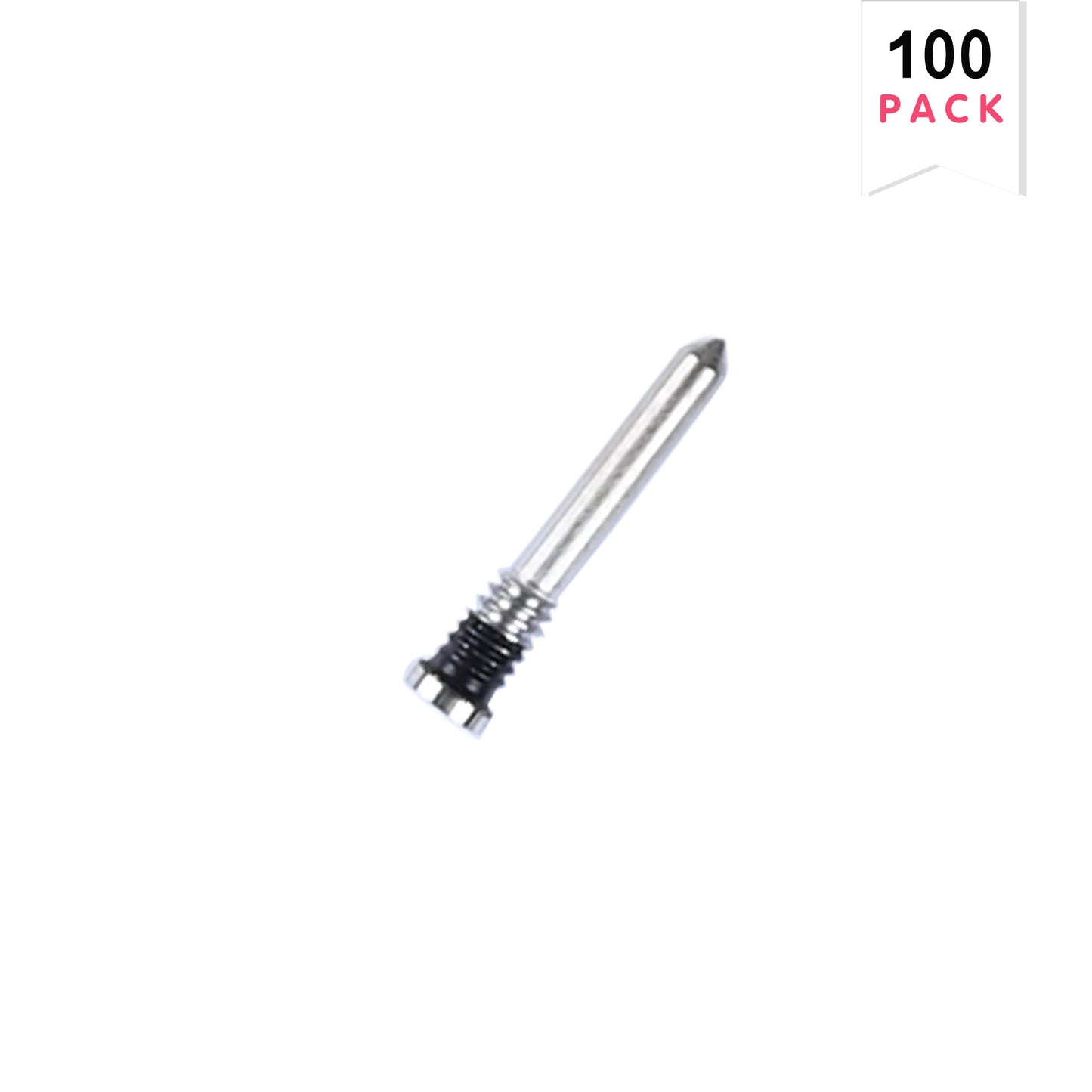 For iPhone 16, 16 Plus, 16 Pro, 16 Pro Max Bottom Screws Silver (100-Pack)