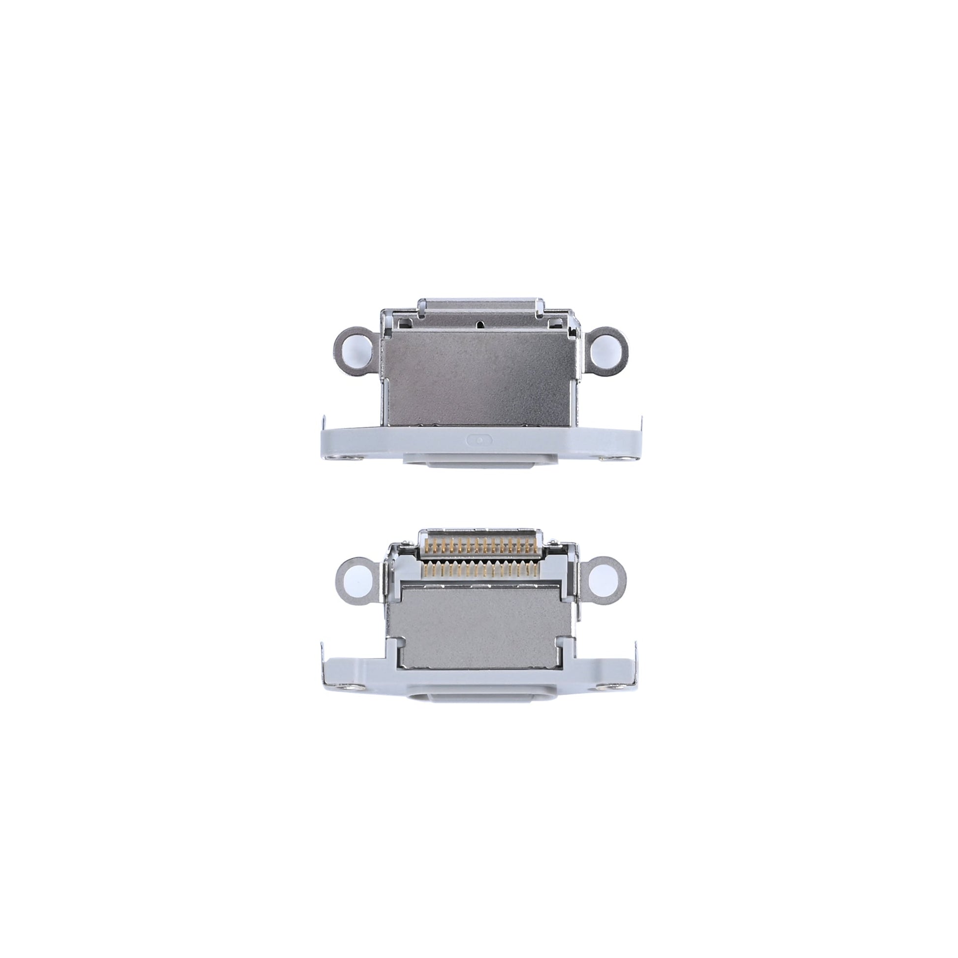 For Apple iPhone 15 Pro, 15 Pro Max System Charging Port White Titanium Compatible (10pcs)