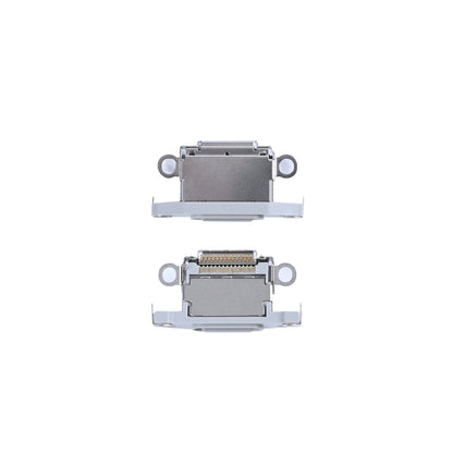 For Apple iPhone 15 Pro, 15 Pro Max System Charging Port White Titanium Compatible (10pcs)
