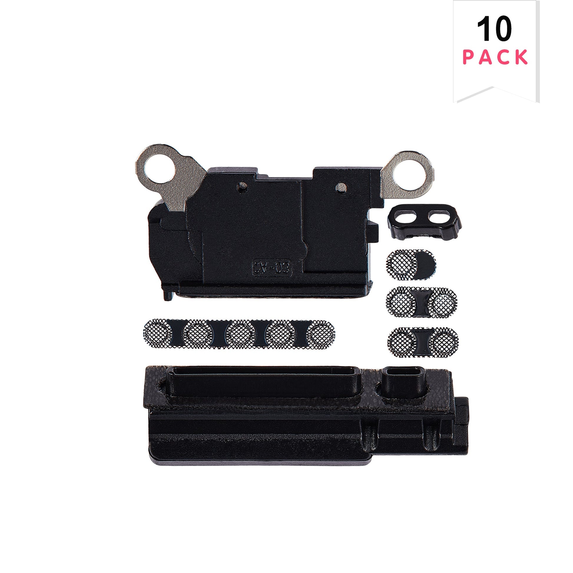 For Apple iPhone 15 Pro Max Loudspeaker And Microphone Mesh Black Titanium Compatible (10pcs)
