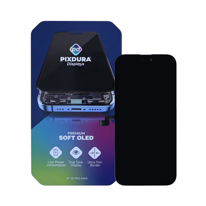 PIXDURA For Apple iPhone 16 Pro Max Display And Digitizer Soft-OLED Premium (IC Removable) (120Hz)