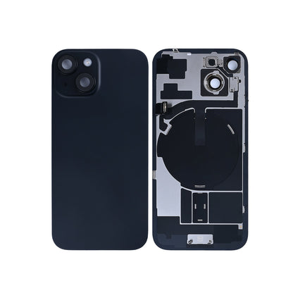 For Apple iPhone 15 Back Glass With NFC, Enlarged Camera Frame Black Pulled