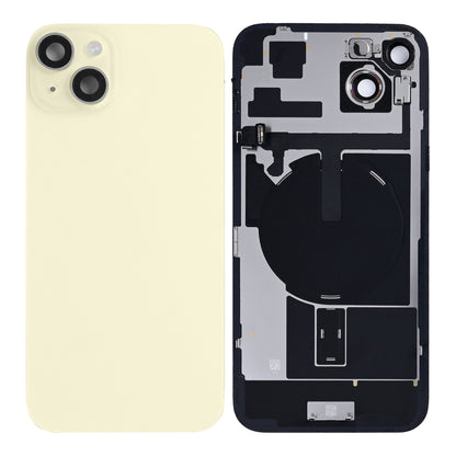 For Apple iPhone 15 Back Glass With NFC, Enlarged Camera Frame Yellow Pulled
