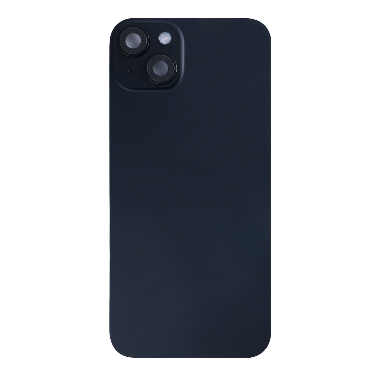 For Apple iPhone 15 Plus Back Glass With NFC, Enlarged Camera Frame Black Pulled